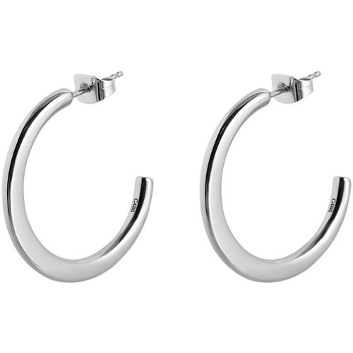Boucles oreilles Créoles ouvertes Style acier inoxydable 25mm - Lotus - Modalova