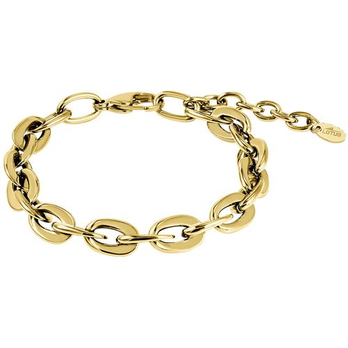 Bracelets Bracelet Style acier doré maillons aplatis - Lotus - Modalova