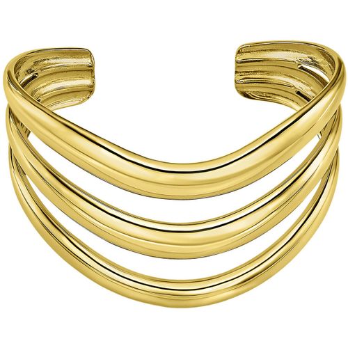 Bracelets Jonc Style triple rangs ondulés doré - Lotus - Modalova