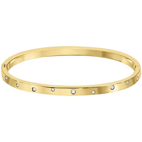 Bracelets Jonc Style fermé doré et constellé strass - Lotus - Modalova