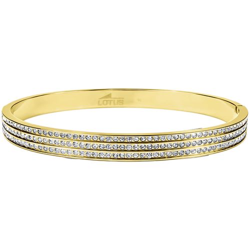 Bracelets Jonc Style Pulsera 3 rangs oxydes doré - Lotus - Modalova