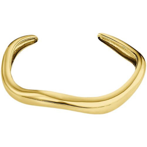 Bracelets Jonc Style acier doré effet tordu - Lotus - Modalova