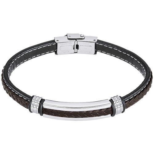 Bracelets Bracelet Style cuir marron acier - Lotus - Modalova
