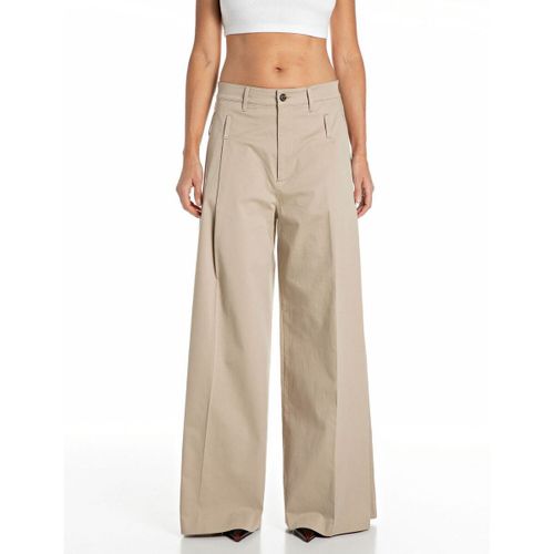 Pantalon Pantaloni Wide Leg in Twill - Replay - Modalova