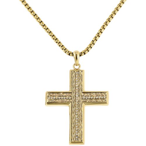 Collier Collier Style croix empierrée - Lotus - Modalova