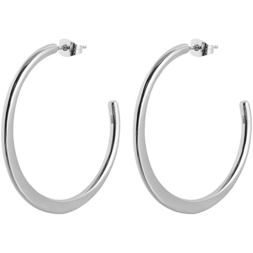 Boucles oreilles Créoles ouvertes Style acier inoxydable 40mm - Lotus - Modalova