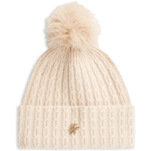 Bonnet Th Script Cable Pom Beanie - Tommy Hilfiger - Modalova