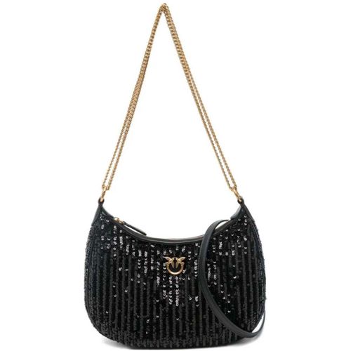 Sac Bandouliere half moon mini c pelle + paill shoulder bag - Pinko - Modalova