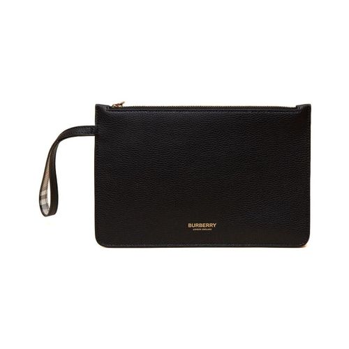 Pochette Burberry Leather Zip Pouch - Burberry - Modalova