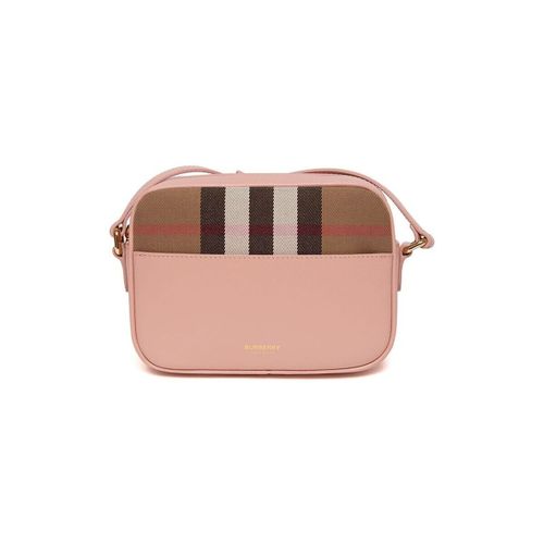 Sac a main Small Camera Bag New Mix Check And Pink Leather - Burberry - Modalova