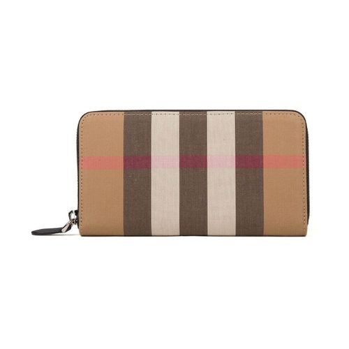Portefeuille Check Zip Around Long Wallet - Burberry - Modalova