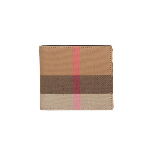 Portefeuille Check Bifold Wallet With Coin Purse - Burberry - Modalova