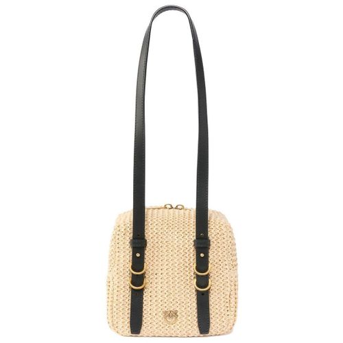 Sac a main Raffia And Leather Shoulder Bag - Pinko - Modalova