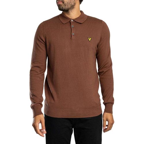 Polo Polo à manches longues en maille de coton mérinos - Lyle & Scott - Modalova