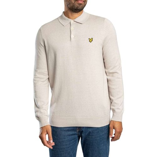 Polo Polo à manches longues en maille de coton mérinos - Lyle & Scott - Modalova