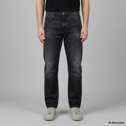 Jeans Js) James Man Selvedge Black Denim Black Ari - Amish - Modalova