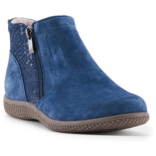 Boots Bottines zippées cuir velours - Pediconfort - Modalova