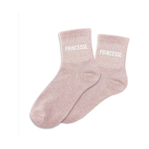 Chaussettes - Princesse écriture blanche - chaussettes à paillettes - Modalova