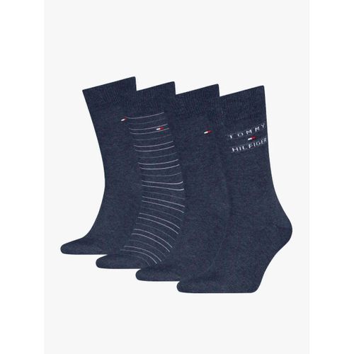 Socquettes Coffret 4 paires de chaussettes bleues - Tommy Hilfiger - Modalova