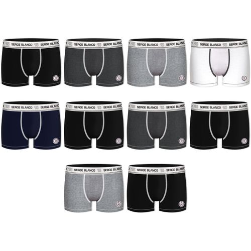 Boxers Lot de 10 boxers en coton avec surpiqures Class - Serge Blanco - Modalova