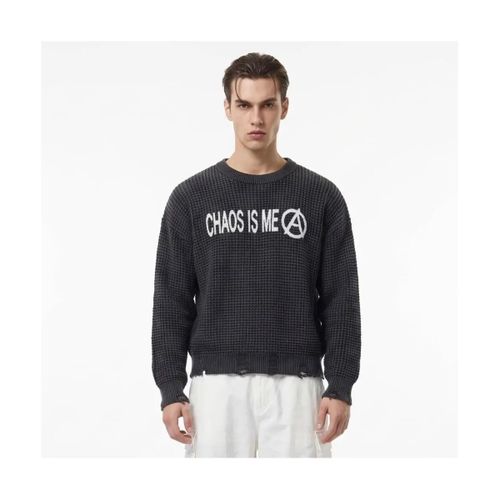 Sweat-shirt Pull à col rond gris Chaos - Acupuncture - Modalova