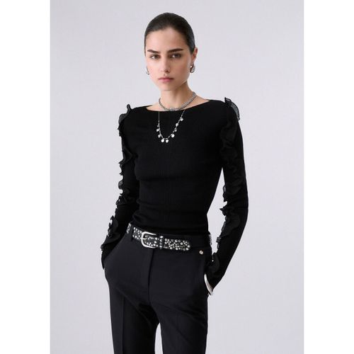 Pull Maille en laine avec volants - Liu Jo - Modalova
