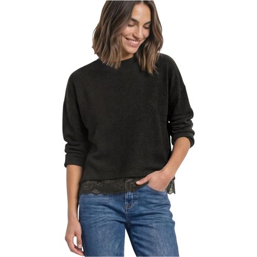 Pull LTD QR soft melange look shirtw.lace 326063 - Street One - Modalova