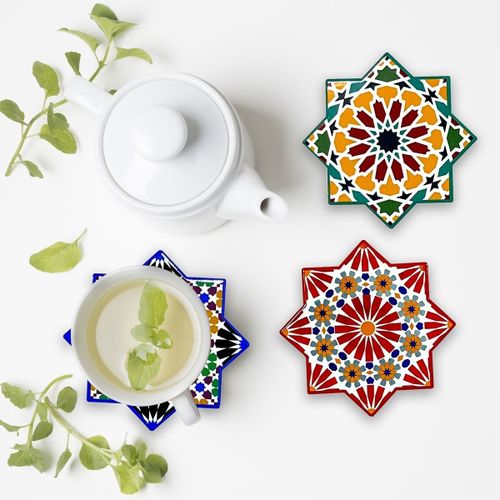Set de table Set de 4 Dessous de Verre Style Carreaux de Ciment - Signes Grimalt - Modalova