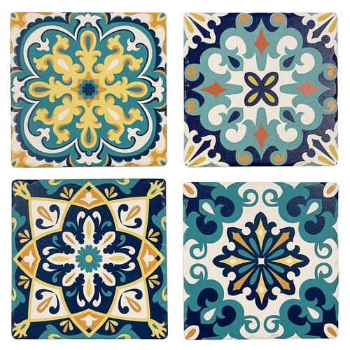 Set de table Set de 4 Dessous de Verre Style Carreaux de Ciment - Signes Grimalt - Modalova