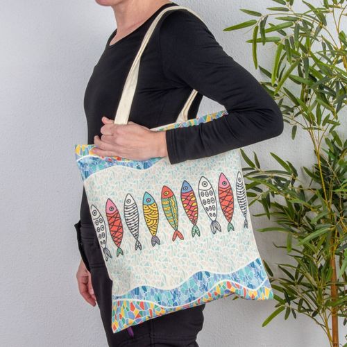 Cabas Lot De 4 Sacs En Tissu Poissons - Signes Grimalt - Modalova