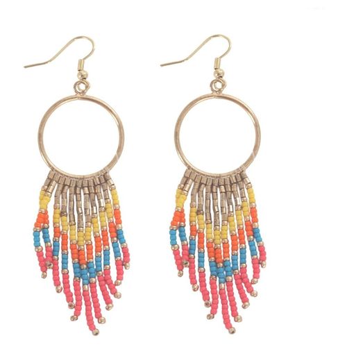Chapeau Boucles D'oreilles En Résine De Polyester Multicolore - Isla Bonita By Sigris - Modalova