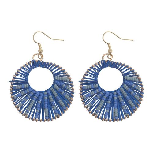 Boucles oreilles Boucles D'oreilles En Coton En Bleu - Isla Bonita By Sigris - Modalova