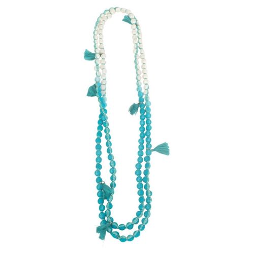 Collier Collier En PVC Et Coton En Tons Aqua - Isla Bonita By Sigris - Modalova
