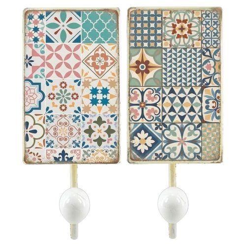 Vides poches Crochets Muraux Carreaux De Ciment Lot De 2 - Signes Grimalt - Modalova