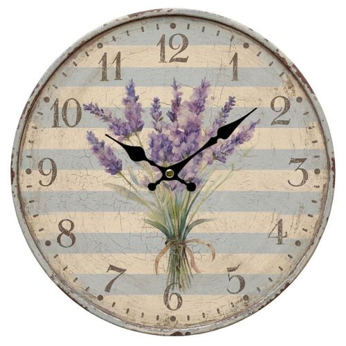 Horloges Horloge Murale Lavande Rayures Gris - Signes Grimalt - Modalova