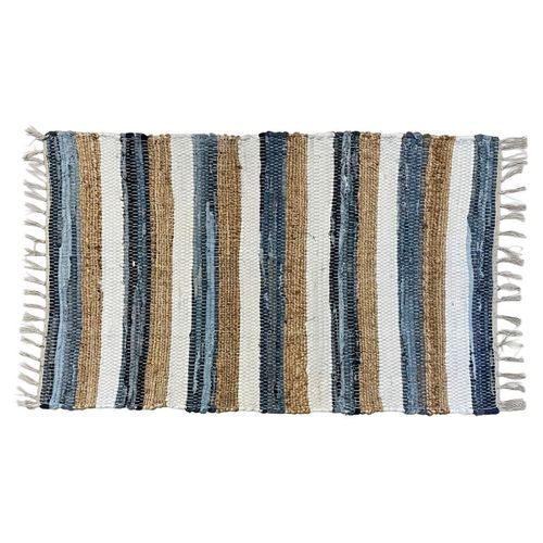 Tapis Tapis Rayures Franges Bleu Et Blanc - Signes Grimalt - Modalova