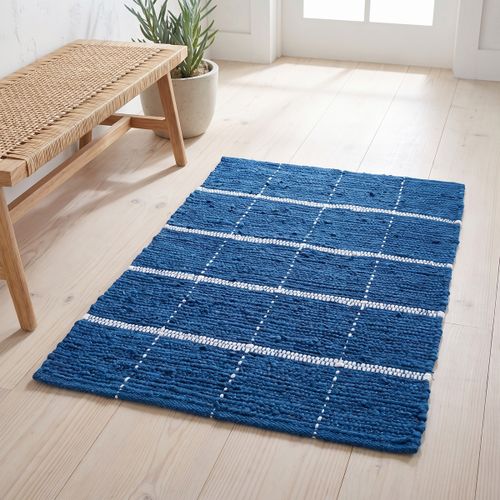Tapis Tapis Carreaux Bleu Et Blanc - Signes Grimalt - Modalova