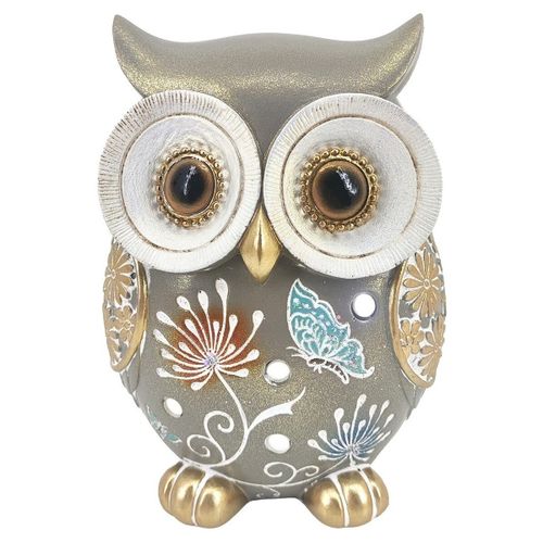 Statuettes et figurines Hibou Gris Taupe Fleuri - Signes Grimalt - Modalova
