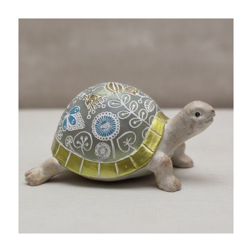 Statuettes et figurines Tortue Grise Fleurie Bord Vert - Signes Grimalt - Modalova