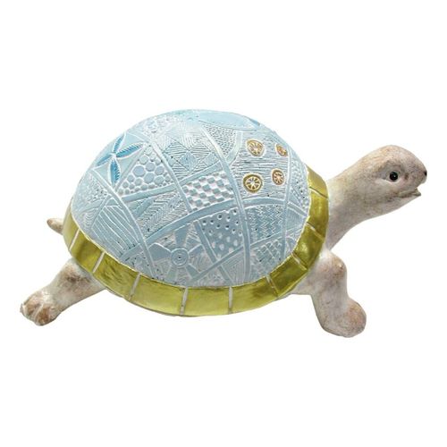 Statuettes et figurines Tortue Bleu Clair Patchwork Bord Lime - Signes Grimalt - Modalova