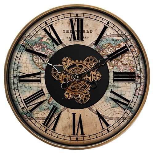 Horloges Horloge Murale Mappemonde Beige Cadre Doré - Signes Grimalt - Modalova