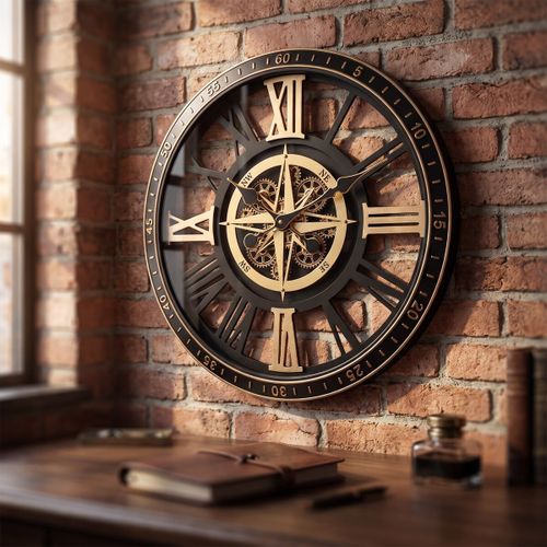 Horloges Horloge Murale Rose Des Vents Noire - Signes Grimalt - Modalova