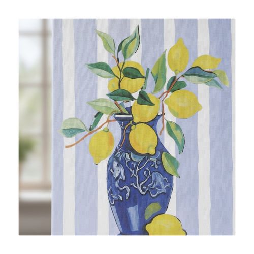 Tableaux, toiles Boîte Livre Citrons Et Rayures Bleues - Signes Grimalt - Modalova
