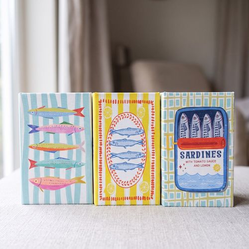 Paniers, boites et corbeilles Boîtes Livre Sardines Pastel Set 3 - Signes Grimalt - Modalova