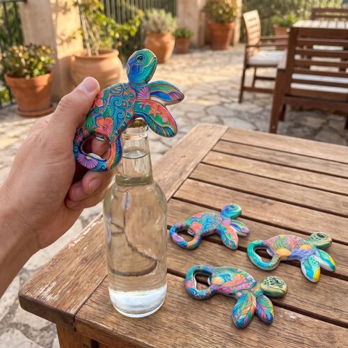 Statuettes et figurines Décapsuleurs Aimantés Tortue Multicolores Set 4 - Signes Grimalt - Modalova