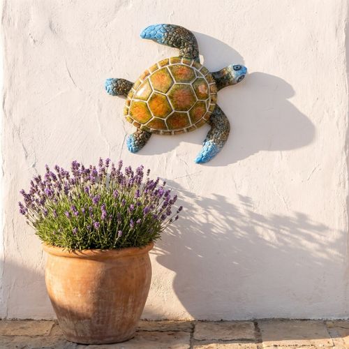 Statuettes et figurines Tortue Murale Vert Olive Et Bleu - Signes Grimalt - Modalova