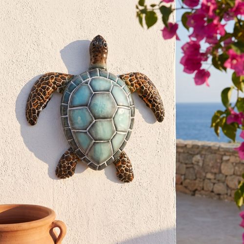 Statuettes et figurines Tortue Murale Turquoise Reflets Changeants - Signes Grimalt - Modalova