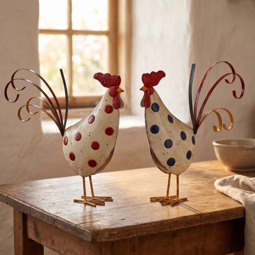 Statuettes et figurines Set 2 Petites Poules À Pois - Signes Grimalt - Modalova