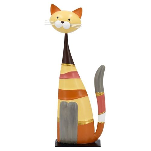 Statuettes et figurines Chat Assis Jaune Et Orange - Signes Grimalt - Modalova