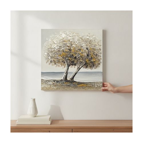 Tableaux, toiles Tableau Arbre Beige Et Doré - Signes Grimalt - Modalova